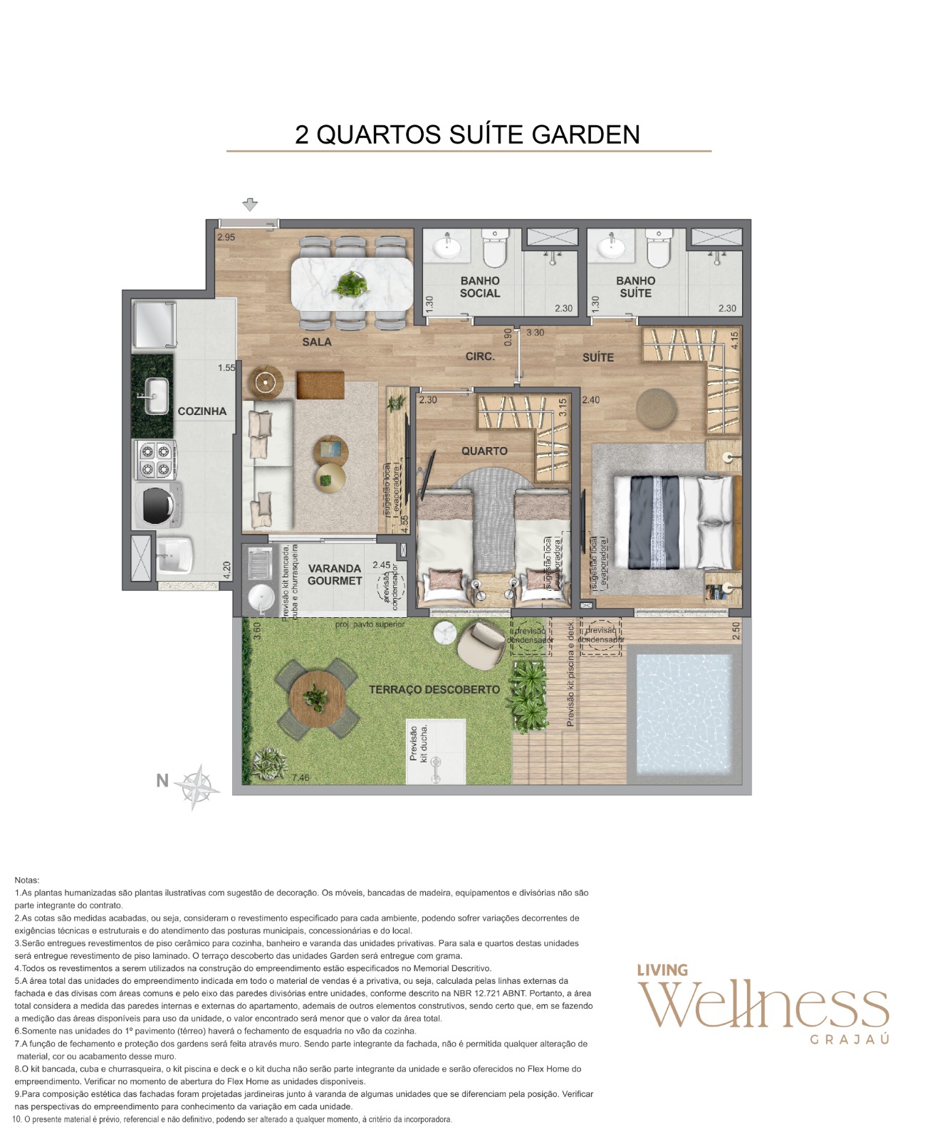 2 quartos suíte graden Living Wellness